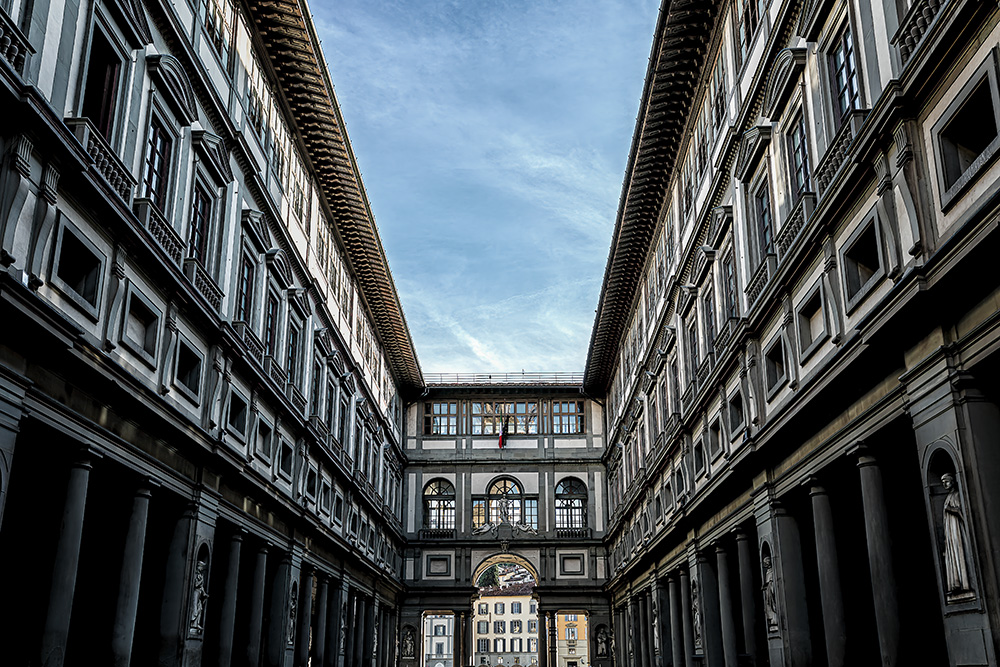 Exterior de la galería de los Medicis de Florencia