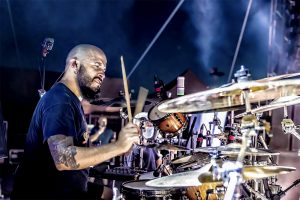 Batería de Ángelus Apátrida tocando en el Z Live 2021