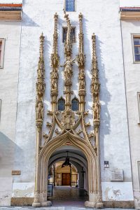 Entrada del ayuntamiento de Brno