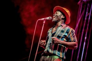 Steffen Morrison durante su concierto en Béjar