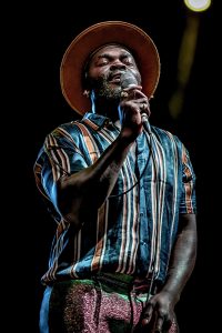 Steffen Morrison cantando en el Blues Béjar Festival 2022